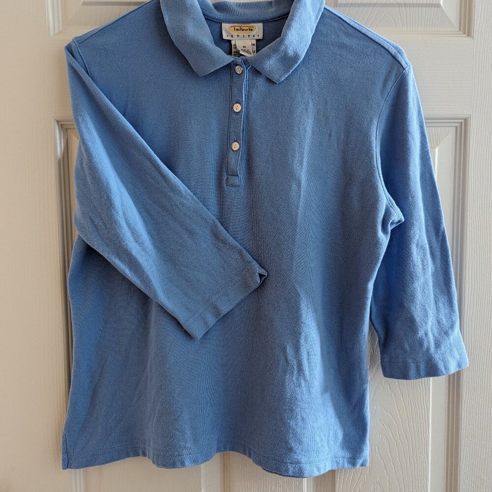 Talbots 3/4 Sleeves Polo Top  - Size  PM